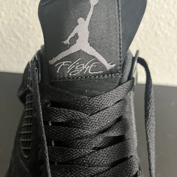 Nike Air Jordan 4 IV Retro Black Cat 2020 Sneakers Shoes Size 8 Style CU1110-010 - Picture 11 of 14